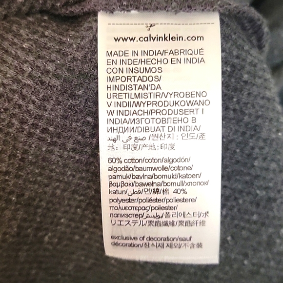 NWT Men's Dark Heather Gray Thermal Henley - Picture 4 of 4